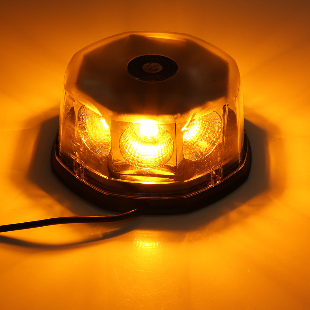 LED Warnleuchte,12V-24V Gelb Rundumleuchte mit magnetischem und 3 Mete